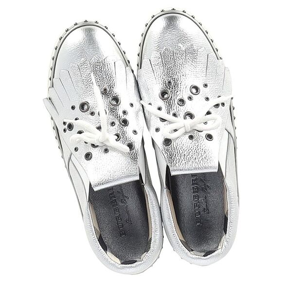 Pre Loved burberry Women metallic | silver Low Top - Picture 1 of 8